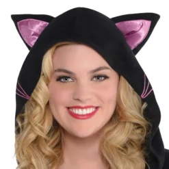 Adult Zipster Black Cat One Piece Costume Plus Size -Costume Party Decor Store P686834 02