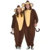 Adult Zipster Monkey One Piece Costume Plus Size -Costume Party Decor Store P687096