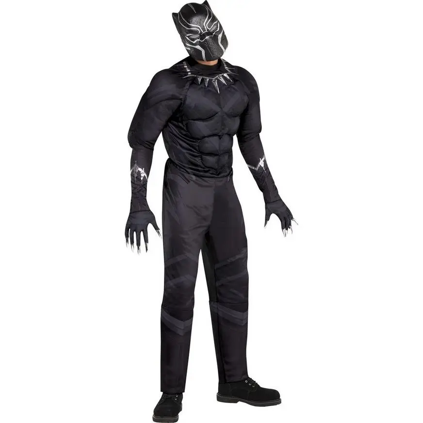 Adult Black Panther Muscle Costume - Black Panther 3 Adult Black Panther Muscle Costume - Black Panther