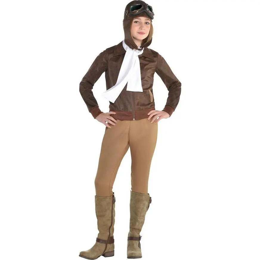 AMSCAN Girls Amelia Earhart Costume Accessory Kit 3 AMSCAN Girls Amelia Earhart Costume Accessory Kit