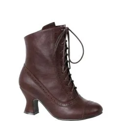 ELLIE SHOES INC Womens Sarah Brown Victorian Boots