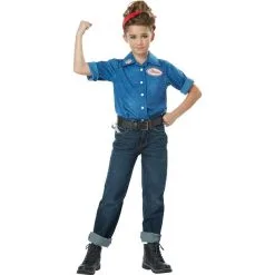 California Costume Collection Girls Rosie The Riveter Costume