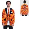 Mens Syracuse Orange Texture Suit Long-Sleeve Shirt -Costume Party Decor Store P836321