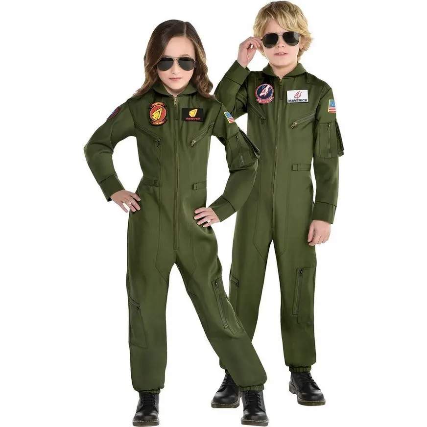 AMSCAN Maverick Flight Suit Costume For Kids - Top Gun 2 3 AMSCAN Maverick Flight Suit Costume For Kids - Top Gun 2