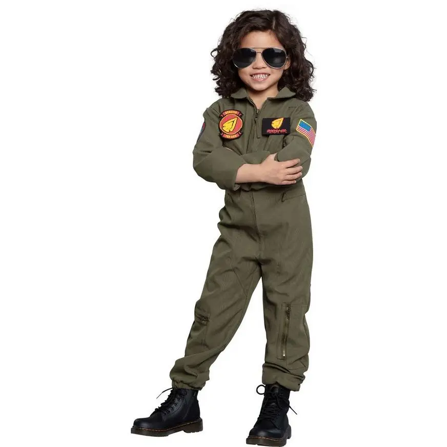 AMSCAN Maverick Flight Suit Costume For Kids - Top Gun 2 4 AMSCAN Maverick Flight Suit Costume For Kids - Top Gun 2 - Image 2
