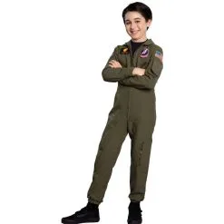 AMSCAN Maverick Flight Suit Costume For Kids - Top Gun 2 7 AMSCAN Maverick Flight Suit Costume For Kids - Top Gun 2 -Costume Party Decor Store P843007 02