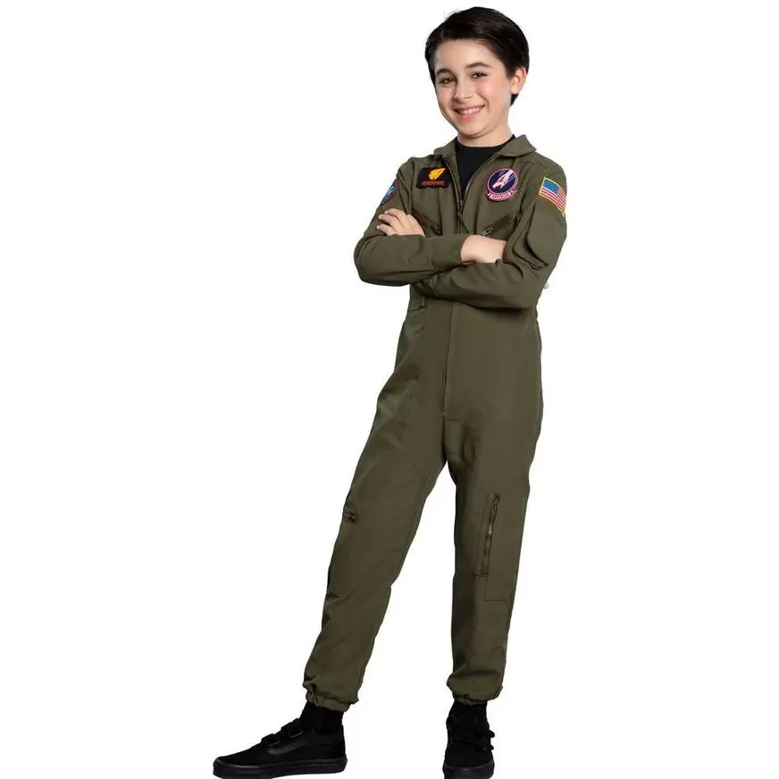AMSCAN Maverick Flight Suit Costume For Kids - Top Gun 2 5 AMSCAN Maverick Flight Suit Costume For Kids - Top Gun 2 - Image 3