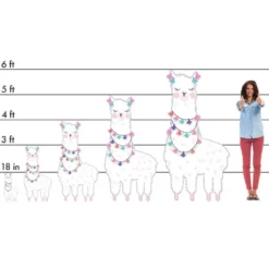 Llama Fun Centerpiece Cardboard Cutout, 18in -Costume Party Decor Store P859339 01