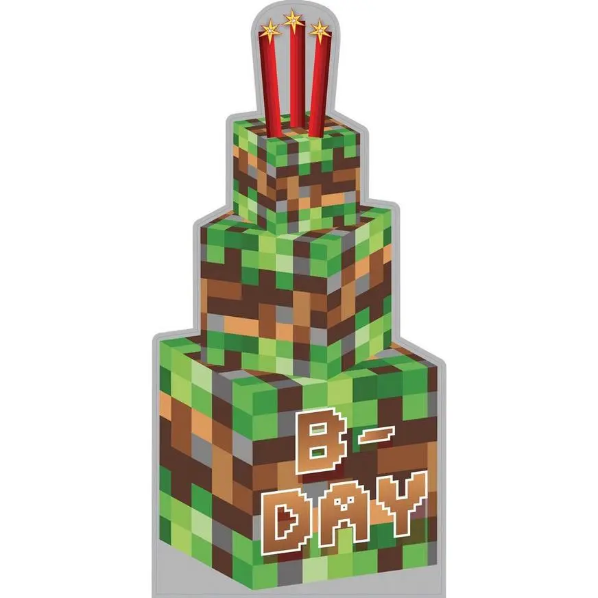 Pixelated Birthday Cardboard Cutout, 3ft 3 Pixelated Birthday Cardboard Cutout, 3ft