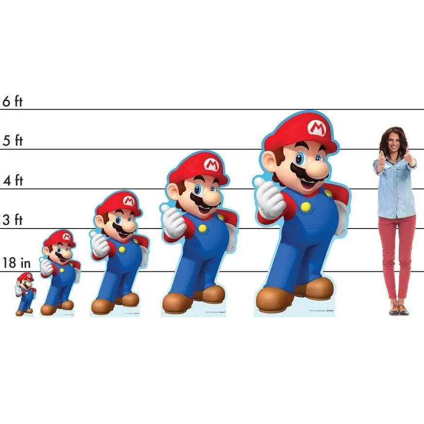 Super Mario Centerpiece Cardboard Cutout, 18in 4 Super Mario Centerpiece Cardboard Cutout, 18in - Image 2