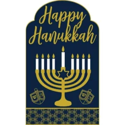 Happy Hanukkah Celebration Centerpiece Cardboard Cutout, 18in