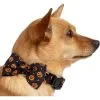 Halloween Pumpkin Bow Tie Dog Collar -Costume Party Decor Store P890596