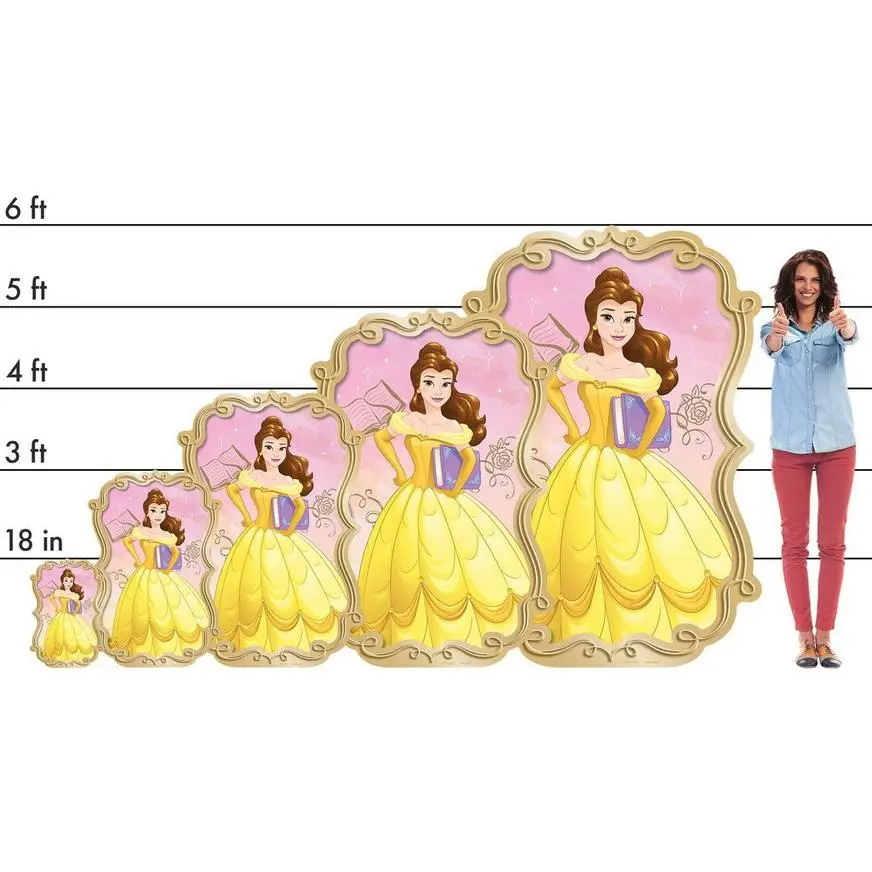Belle Centerpiece Cardboard Cutout, 18in - Beauty And The Beast 4 Belle Centerpiece Cardboard Cutout, 18in - Beauty And The Beast - Image 2