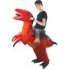 AFG MEDIA LTD Child Inflatable Red Raptor Ride-On Costume -Costume Party Decor Store P899161