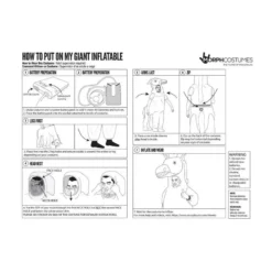 AFG MEDIA LTD Child Inflatable Red Raptor Ride-On Costume -Costume Party Decor Store P899161 02