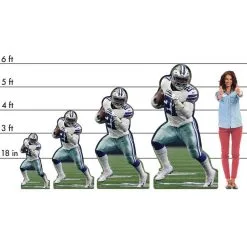 NFL Dallas Cowboys Ezekiel Elliott Cardboard Cutout, 3ft 5 NFL Dallas Cowboys Ezekiel Elliott Cardboard Cutout, 3ft -Costume Party Decor Store P913182 01