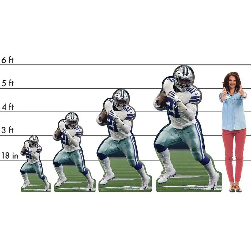NFL Dallas Cowboys Ezekiel Elliott Cardboard Cutout, 3ft 4 NFL Dallas Cowboys Ezekiel Elliott Cardboard Cutout, 3ft - Image 2