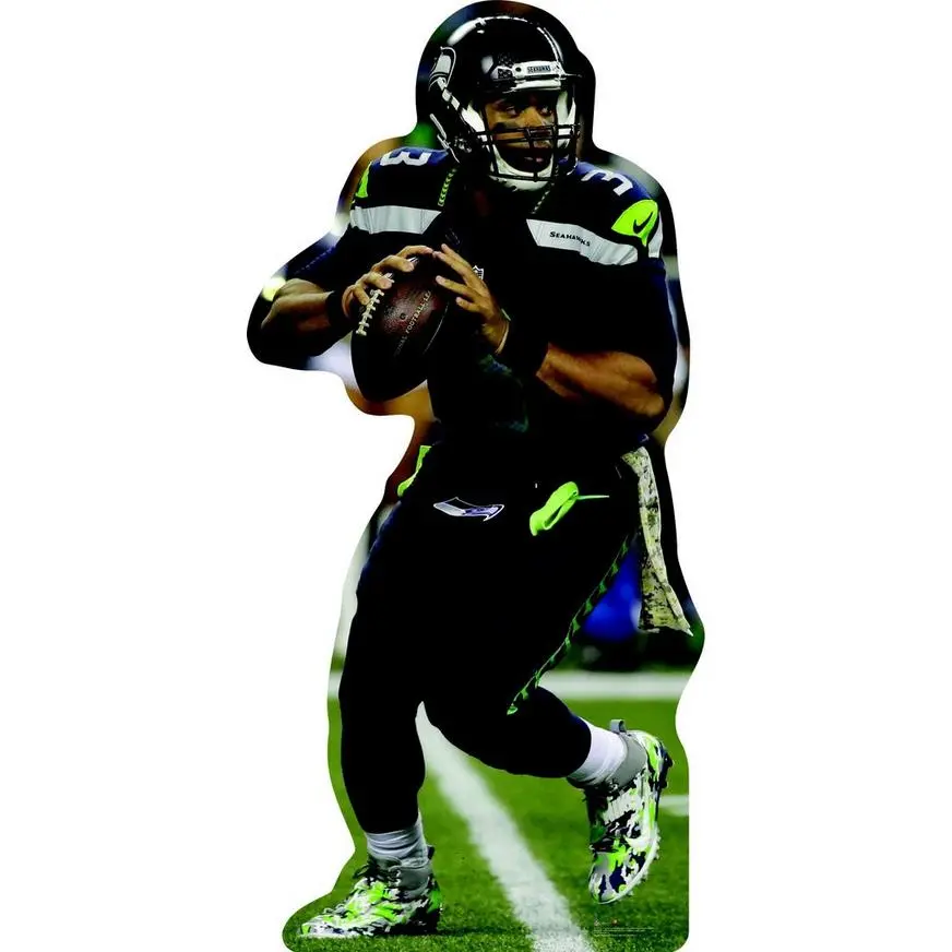 NFL Seattle Seahawks Russell Wilson Cardboard Cutout, 3ft 3 NFL Seattle Seahawks Russell Wilson Cardboard Cutout, 3ft