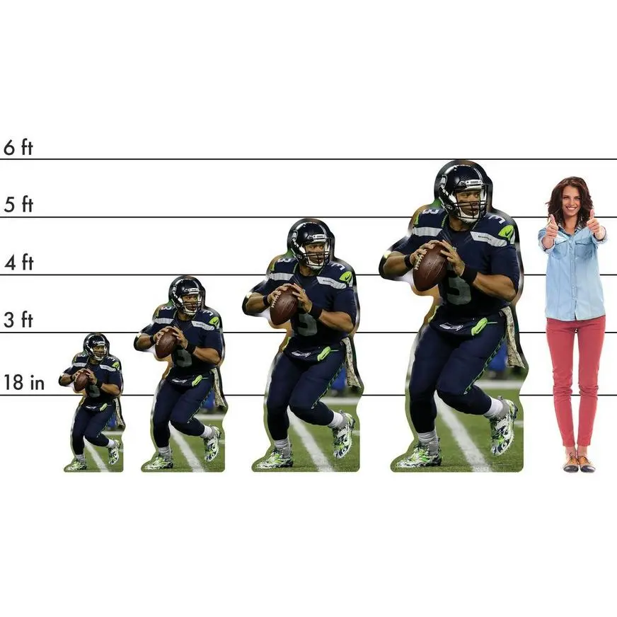 NFL Seattle Seahawks Russell Wilson Cardboard Cutout, 3ft 4 NFL Seattle Seahawks Russell Wilson Cardboard Cutout, 3ft - Image 2