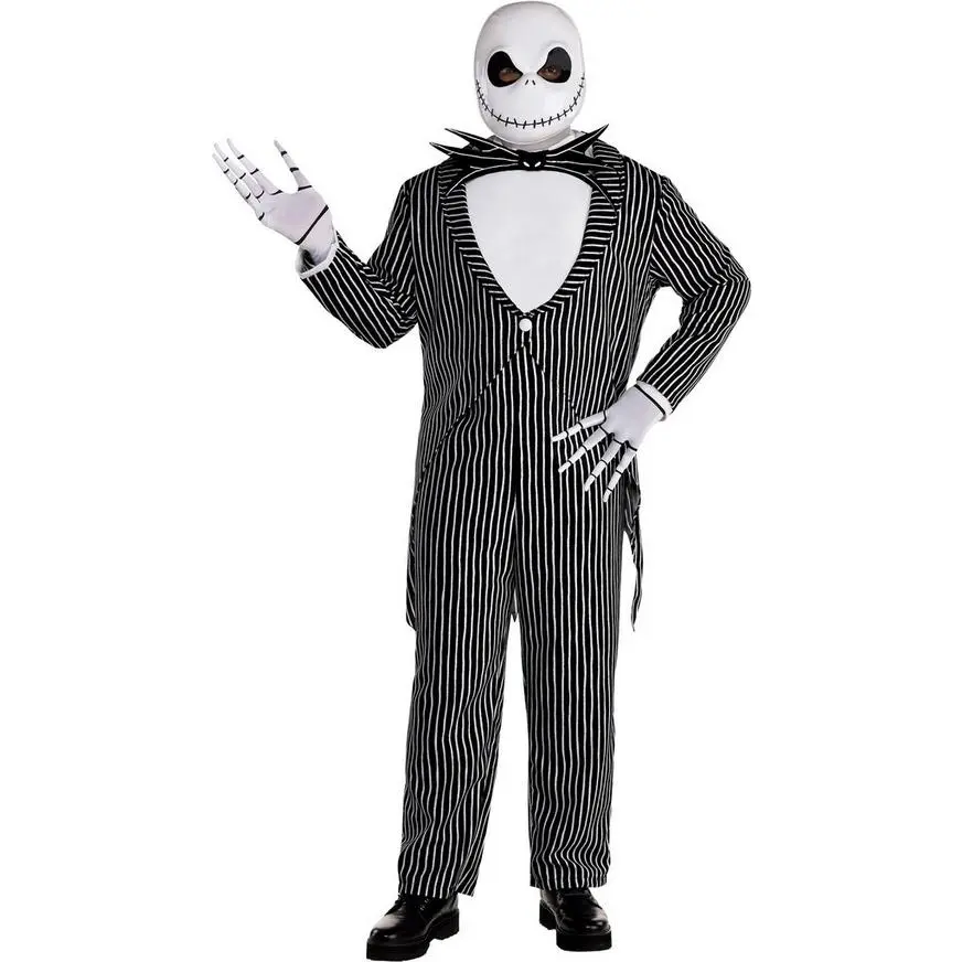 AMSCAN Adult Jack Skellington Plus Size Deluxe Costume - Disney The Nightmare Before Christmas 3 AMSCAN Adult Jack Skellington Plus Size Deluxe Costume - Disney The Nightmare Before Christmas