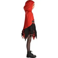 AMSCAN Kids' Rebel Red Riding Hood Costume 7 AMSCAN Kids' Rebel Red Riding Hood Costume -Costume Party Decor Store P919313 02