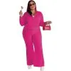 AMSCAN Adult Pink Couture Cutie Velour Tracksuit Costume - Plus Size 1 AMSCAN Adult Pink Couture Cutie Velour Tracksuit Costume - Plus Size -Costume Party Decor Store P919483