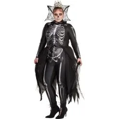 AMSCAN Adult Gothic Skeleton Queen Costume - Plus Size