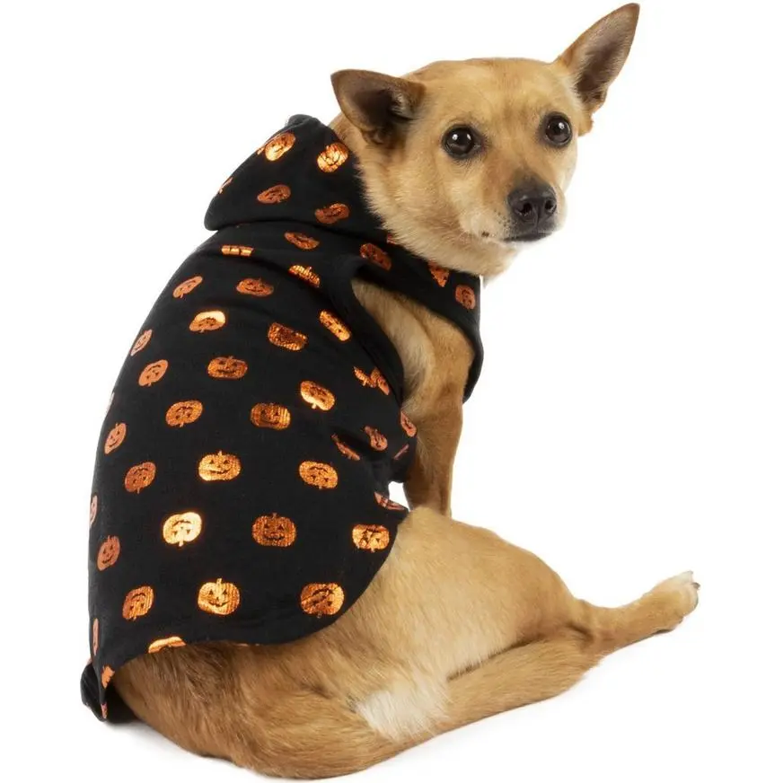 Glowing Pumpkins Halloween Hoodie For Dogs 3 Glowing Pumpkins Halloween Hoodie For Dogs
