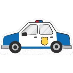 Police Car Cardboard Cutout, 36in X 18in - First Responders