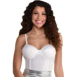 AMSCAN White Sleek Corset For Adults With Removable Straps