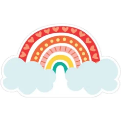 Custom Retro Rainbow Cardboard Cutout, 3ft