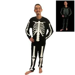 MJC INTERNATIONAL GROUP LLC Glow-in-the-Dark Skeleton Pajamas For MenÂ