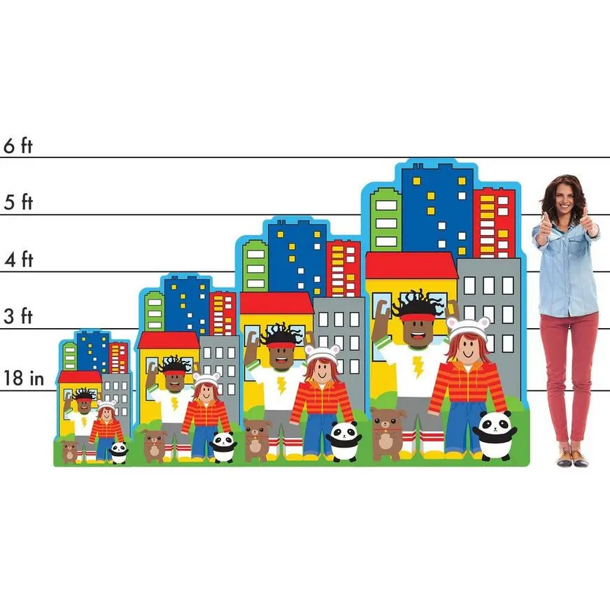 Party Town Cardboard Cutout, 3ft 4 Party Town Cardboard Cutout, 3ft - Image 2