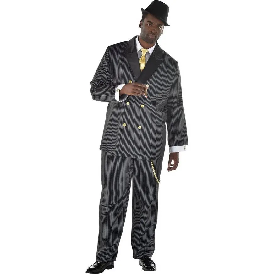 Adult Head Honcho Plus Size Costume - 20s Gangster 3 Adult Head Honcho Plus Size Costume - 20s Gangster