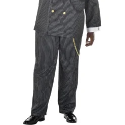 Adult Head Honcho Plus Size Costume - 20s Gangster 9 Adult Head Honcho Plus Size Costume - 20s Gangster -Costume Party Decor Store P941087 02