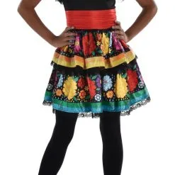 Kids' Rainbow Day Of The Dead Costume -Costume Party Decor Store P941094 02