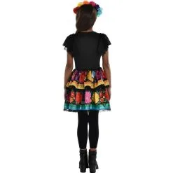 Kids' Rainbow Day Of The Dead Costume -Costume Party Decor Store P941094 03