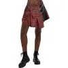 AMSCAN Adult Red Plaid Pleated Skirt With Chain Belt - Punk -Costume Party Decor Store P942097