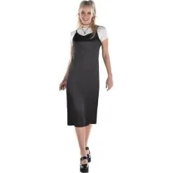 Adult 90s Black Slip Dress With White T-Shirt