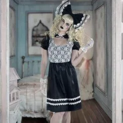 AMSCAN Adult Black & White Creepy Doll Dress -Costume Party Decor Store P942219 03
