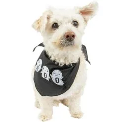 Party City Black Boo Ghost Dog Bandana
