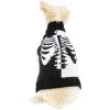 Party City Black & White Skeleton Rib Split Dog Sweater -Costume Party Decor Store P943172