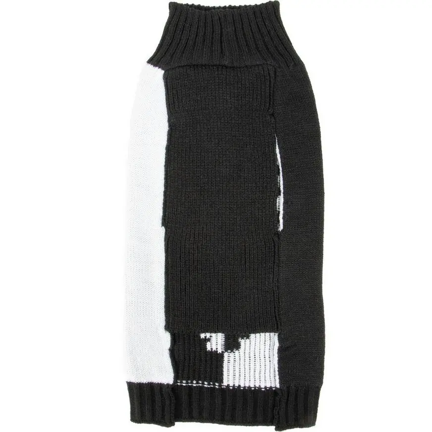 Party City Black & White Skeleton Rib Split Dog Sweater 5 Party City Black & White Skeleton Rib Split Dog Sweater - Image 3