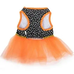 Party City Black & Orange Dot Jack-o'-Lantern Dog Tutu Dress -Costume Party Decor Store P943175 02