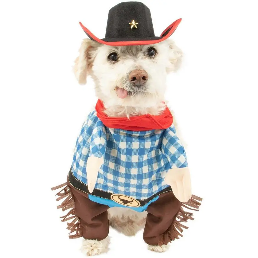 Party City Walking Western Cowboy Dog Costume 3 Party City Walking Western Cowboy Dog Costume