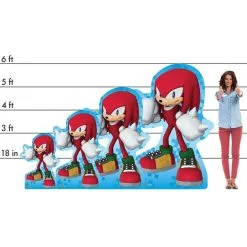 Knuckles Cardboard Cutout, 3ft - Sonic The Hedgehog -Costume Party Decor Store P954621 01